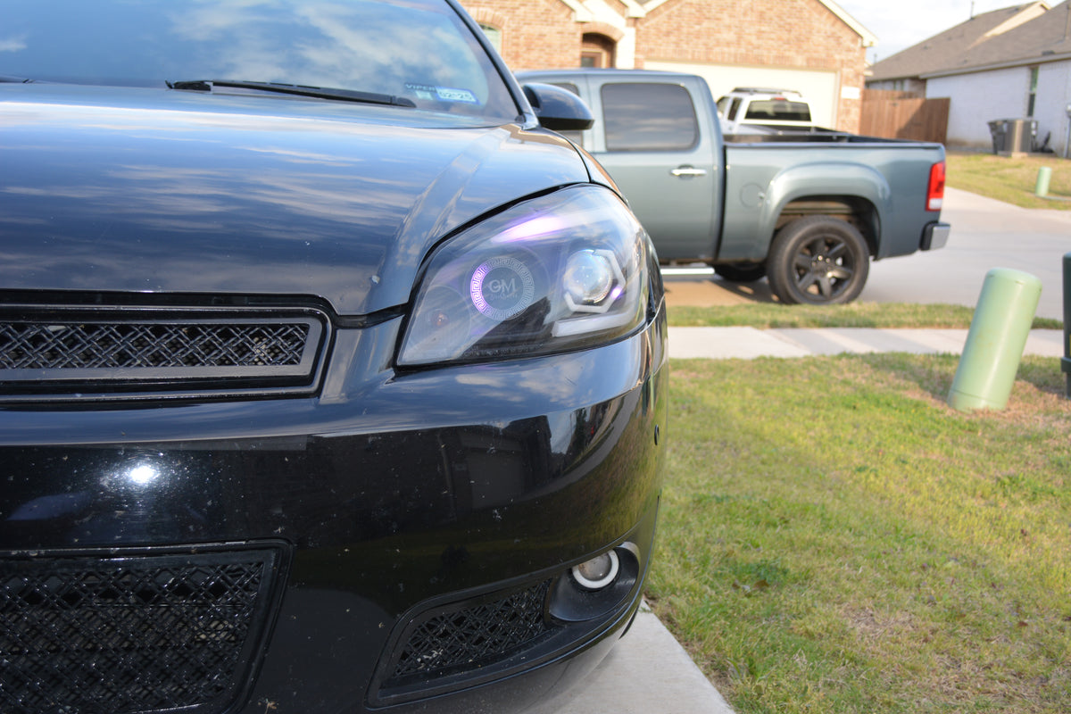 GMSLICKBUILDZ 2006-2014 Chevy Impala/ Monte Carlo RGBW Spyder Light Bar Headlights